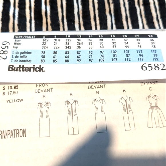 Butterick 6582 size 18,20,22 retro inspired '60 pattern only - Picture 3 of 3